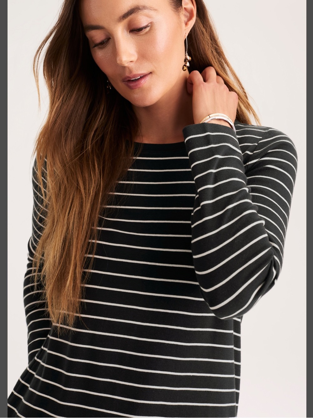 NWT J. Jill Pima Long-Sleeve Crew-Neck Tee